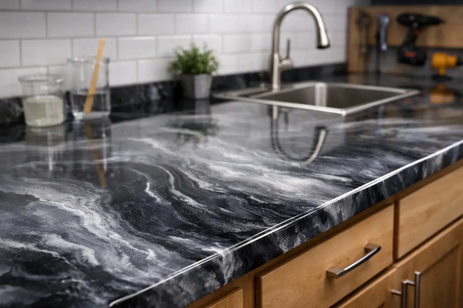 Benchtop Epoxy Makeover Example That Lasts
