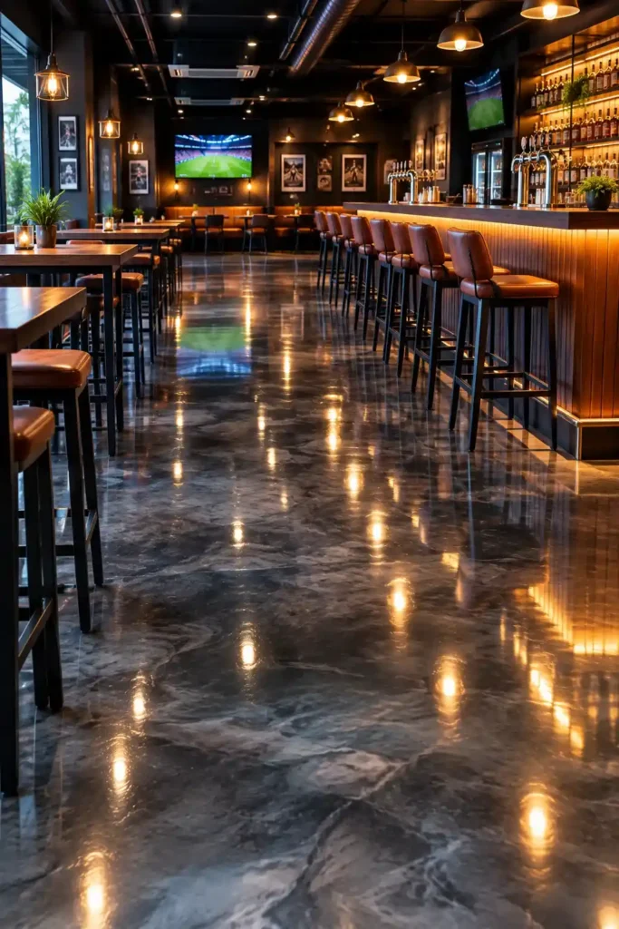 Bar and Pub Epoxy Flooring in Sunshine Coast