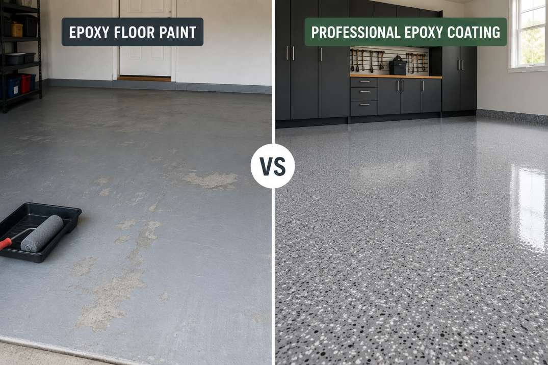 Epoxy Floor Paint vs Professional Epoxy Coating