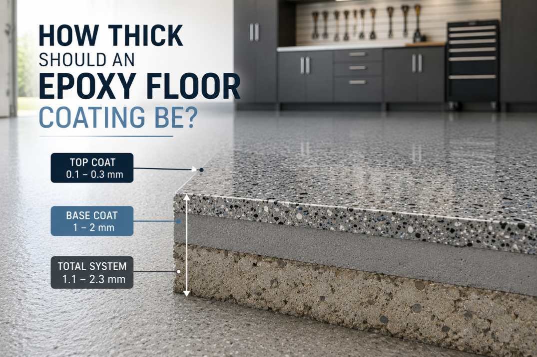 How Thick Should an Epoxy Floor Coating Be