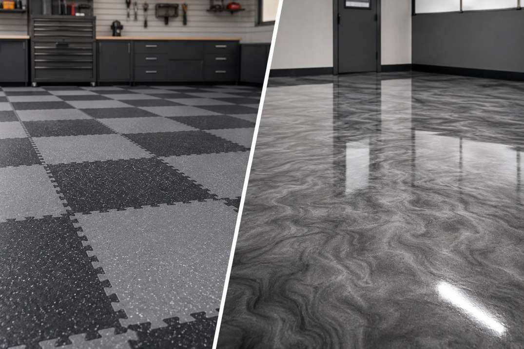Epoxy Floor Tiles vs Poured Epoxy Flooring
