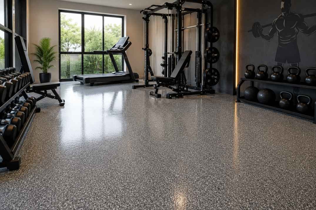 Modern Gym with Glossy Floors