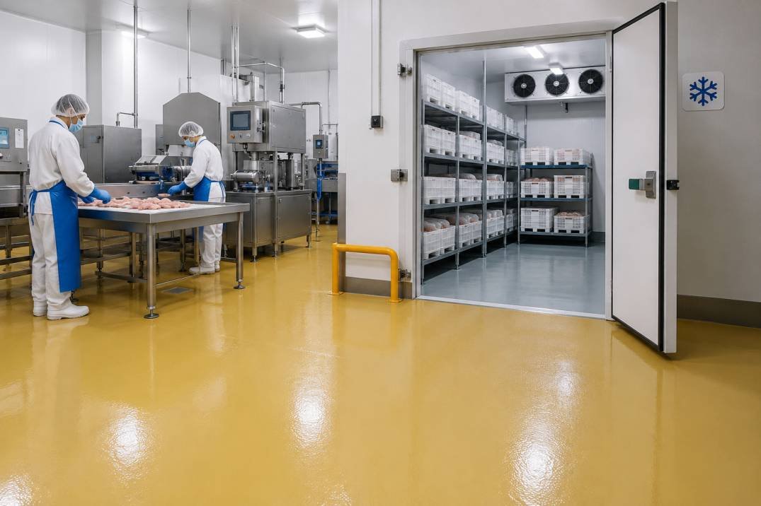 Polyurethane Flooring for Food Processing and Cold Rooms
