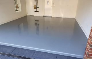 Premium solid colour grey epoxy garage flooring by Resin Masters